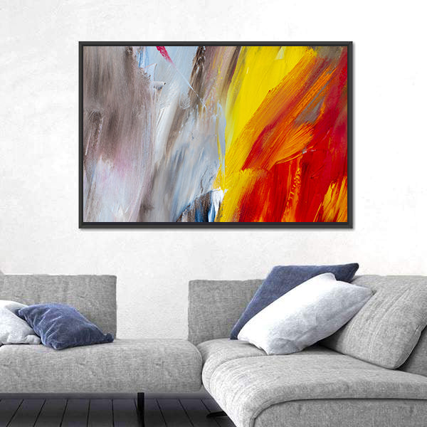 Textured Multicolored Abstract Painting Canvas Wall Art