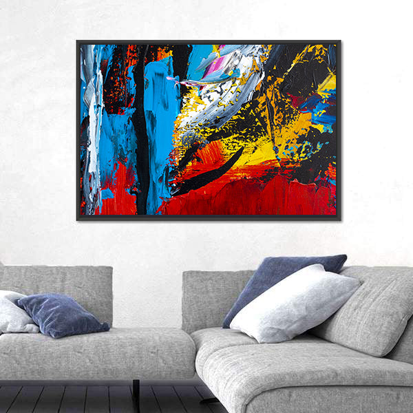 Fragment Of Brushstrokes Canvas Wall Art