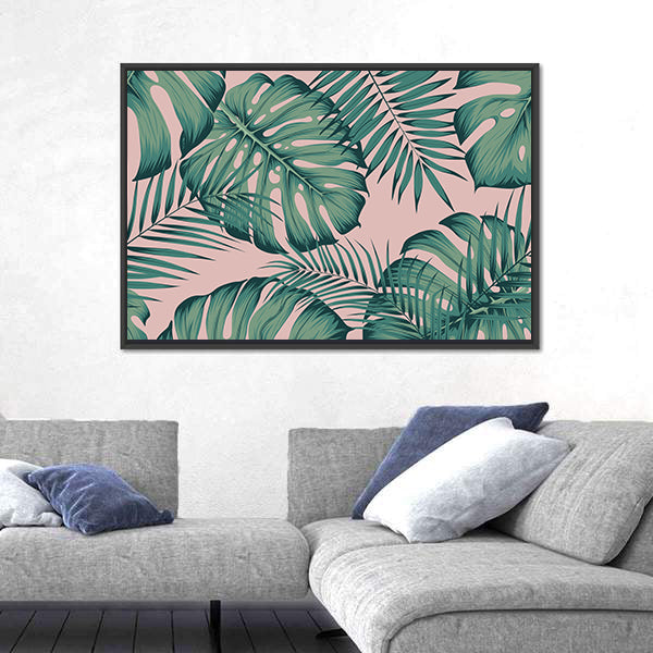 Areca Palm Leaf Design Canvas Wall Art