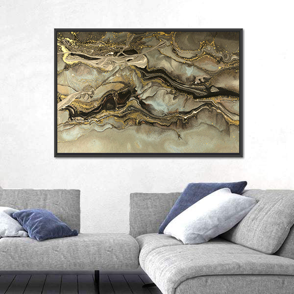 Fluid Marble Pattern Canvas Wall Art