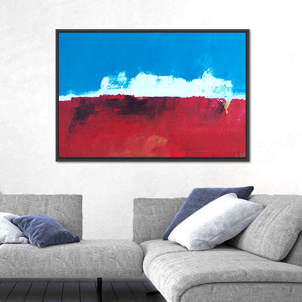 Island With Sky And Ocean Canvas Wall Art