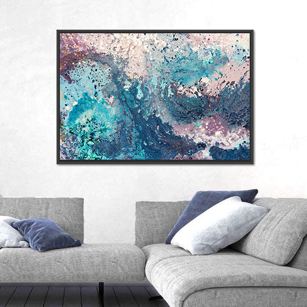Sandy Sea Abstract Canvas Wall Art
