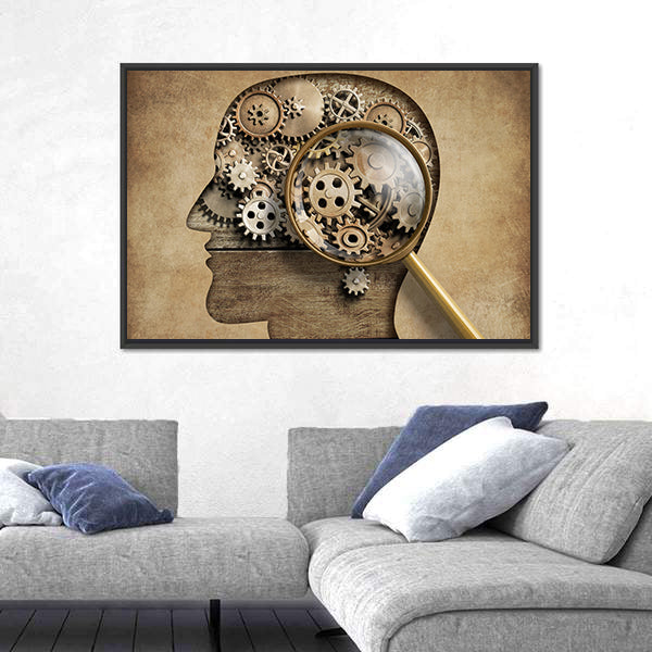 3D Psychology Concept Canvas Wall Art
