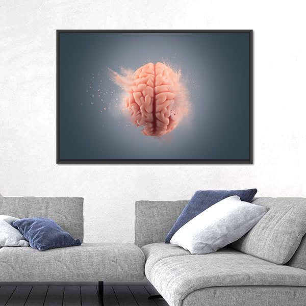 Floating Human Brain Canvas Wall Art