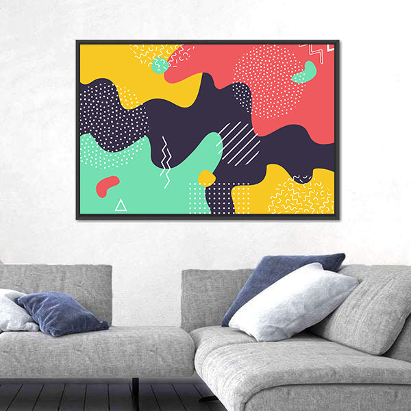 Liquid Splashes Pattern Canvas Wall Art