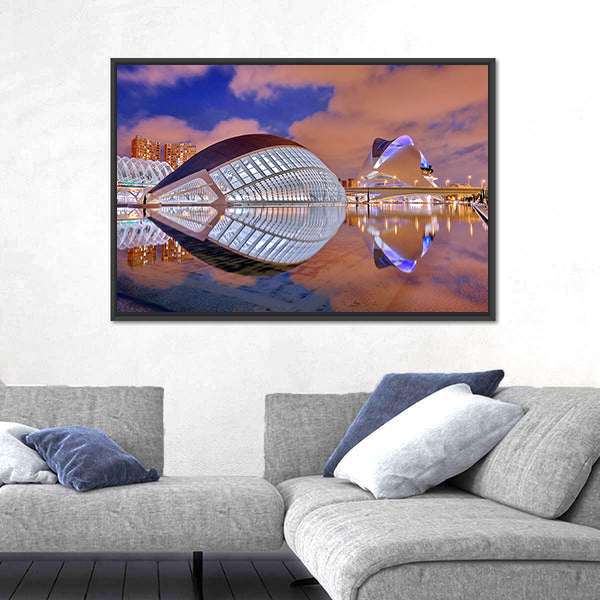 City of Arts and Sciences at Dusk Canvas Wall Art