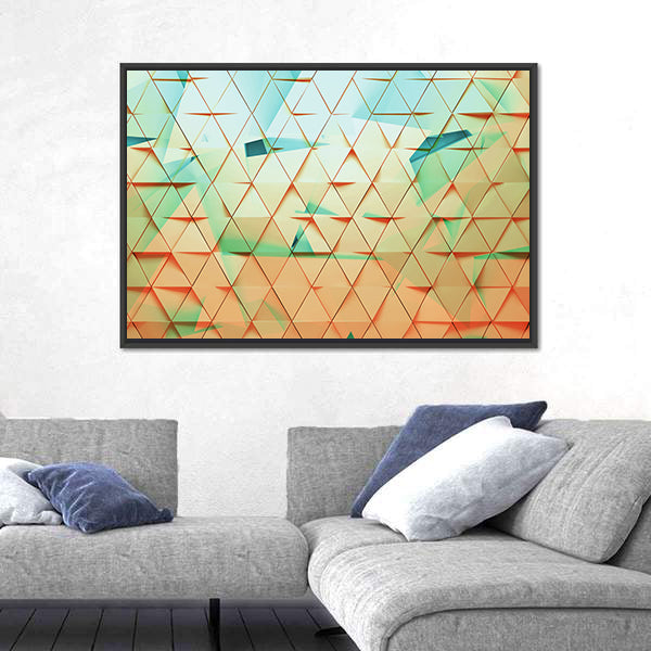 Polygonal Triangle Tessellation Canvas Wall Art