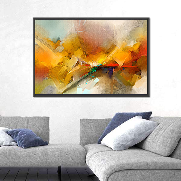 Hand-drawn Brushstroke Abstract Landscape Canvas Wall Art