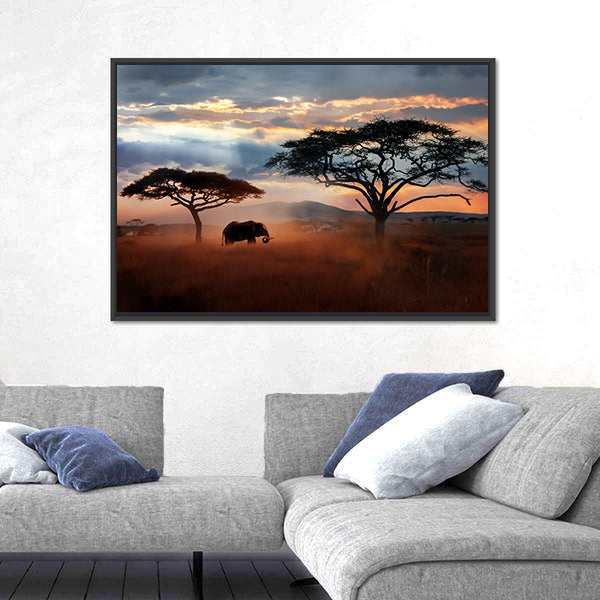Wildlife Of Tanzania Canvas Wall Art