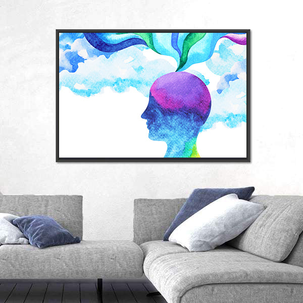 Thinking Inside Mind Concept Canvas Wall Art