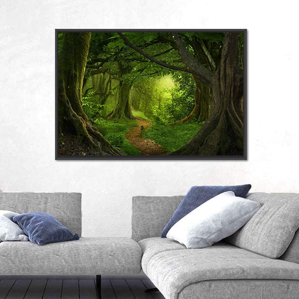 Deep Jungle Path in Southeast Asia Canvas Wall Art