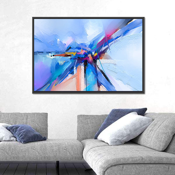 Hand-drawn Brush Stroke Abstract Canvas Wall Art