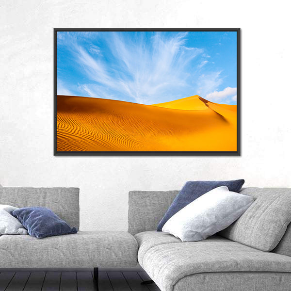 Sand Dunes In The Sahara Desert Canvas Wall Art
