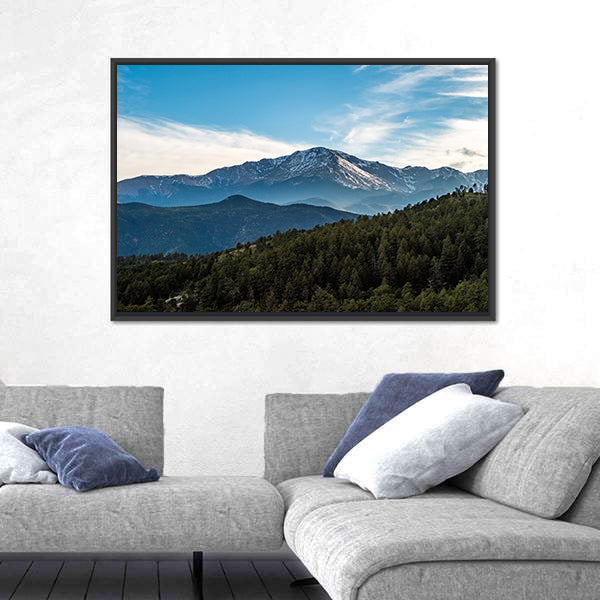 Pikes Peak Mountain Range Canvas Wall Art
