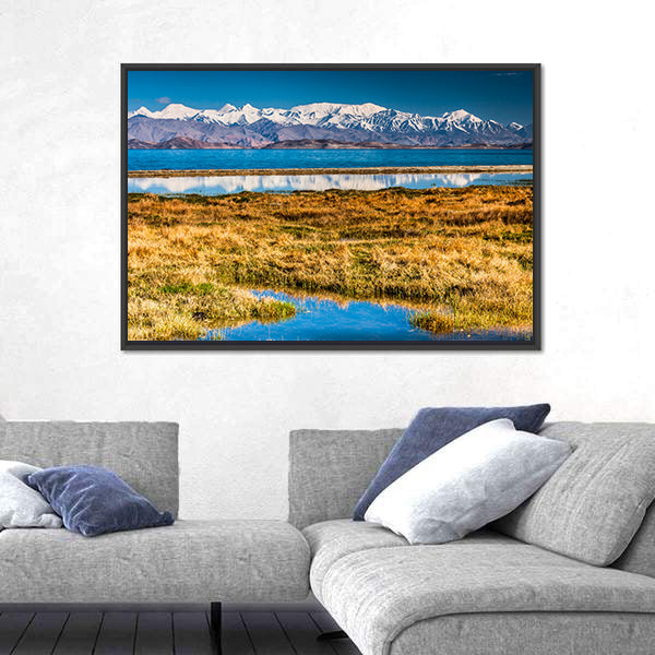 Karakul Lake In Pamir In Tajikistan Canvas Wall Art