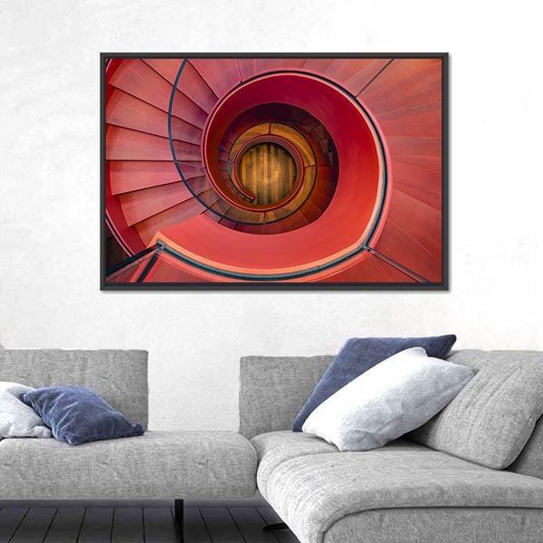 Spiral Staircase Architecture Canvas Wall Art