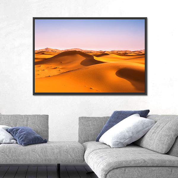Sahara Sand Dunes at Golden Hour Canvas Wall Art