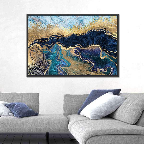 Artificial Marbled Surface Canvas Wall Art