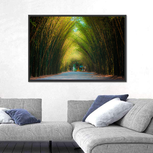 Tunnel Bamboo Trees In Thailand Canvas Wall Art