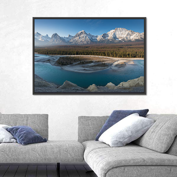 Jasper National Park Turquoise Lake Vista Canvas Wall Art