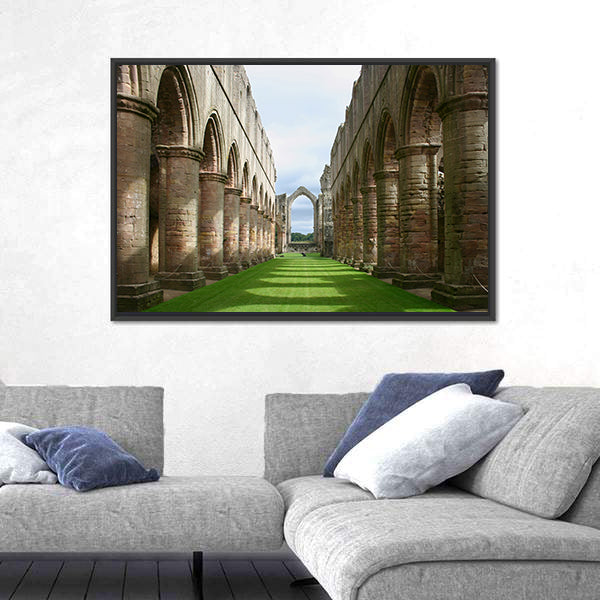 Ruins of Fountains Abbey Canvas Wall Art