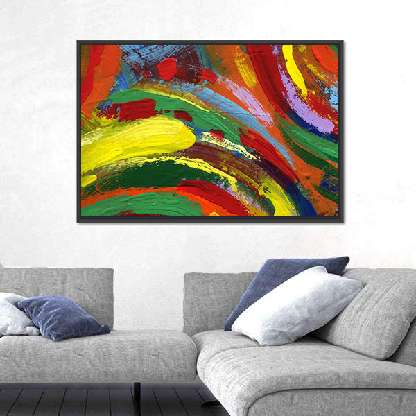 Colorful Acrylic Impasto Abstract Canvas Wall Art