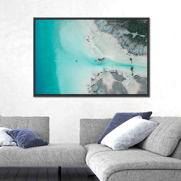 Lagoon Of Seven Colors Lake Bacalar In Mexico Canvas Wall Art