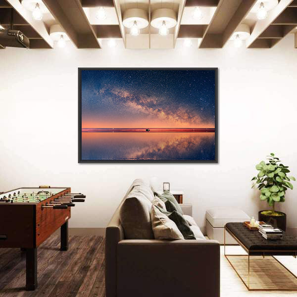 Starry Night Universe At Sea Canvas Wall Art
