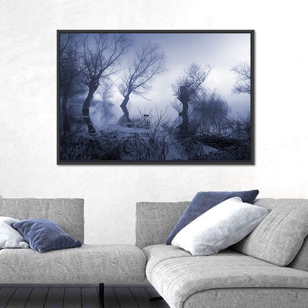 Spooky Dark Forest Canvas Wall Art
