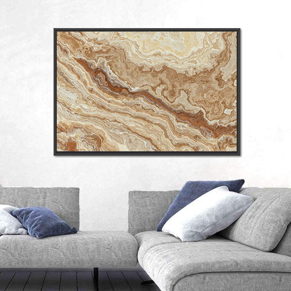 Honey Onyx Tile Pattern Canvas Wall Art