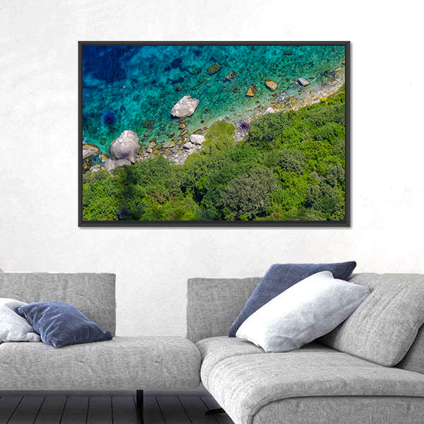 Coast Of Capri Island Canvas Wall Art