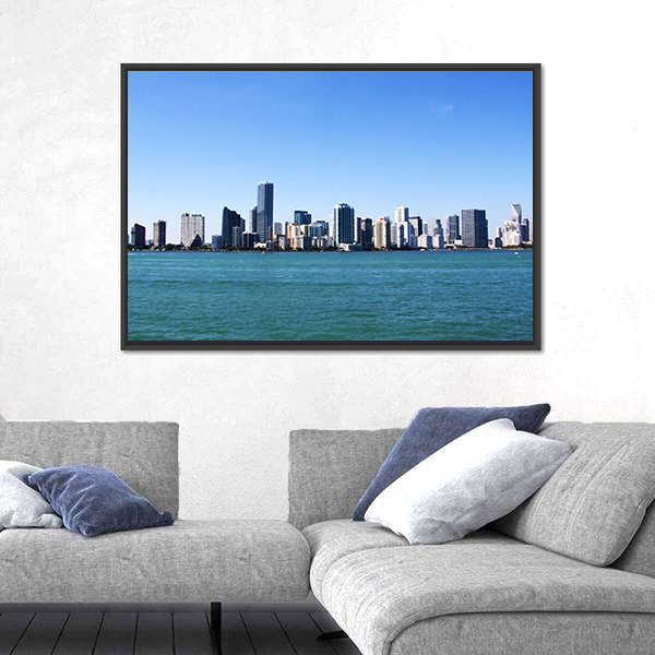 Downtown Miami Skyline Canvas Wall Art