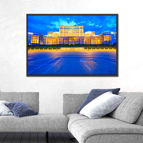 Palace of the Parliament, Bucharest Canvas Wall Art