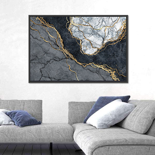 Digital Marbling Illustration Canvas Wall Art