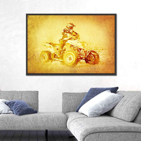 Off-road Atv Quad Bike Canvas Wall Art