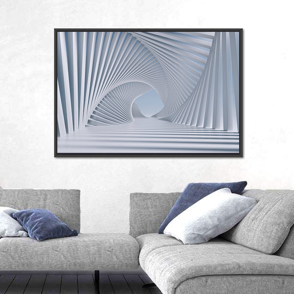 3d Spiral Tunnel Canvas Wall Art