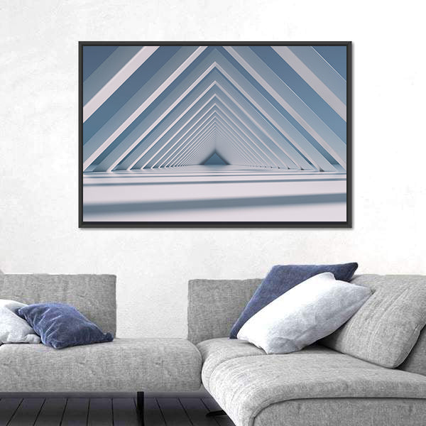 Triangular Tunnel Abstract Canvas Wall Art