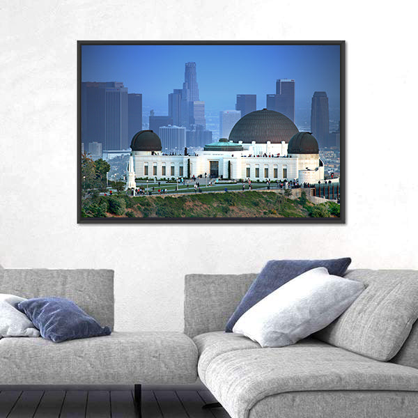 Griffith Observatory at Dusk Over Los Angeles Canvas Wall Art