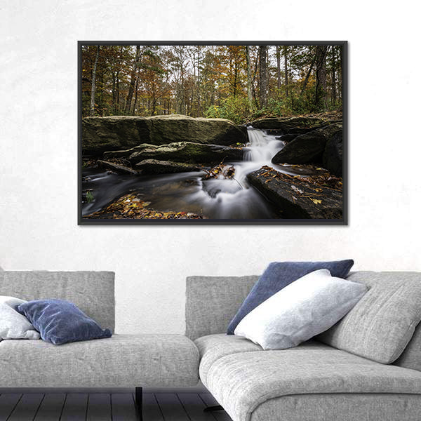 Cheaha Falls in Autumn Canvas Wall Art