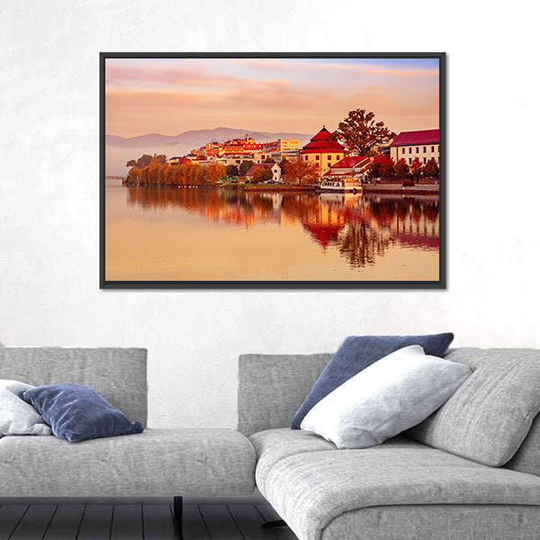 Sunrise at Maribor City Slovenia Canvas Wall Art