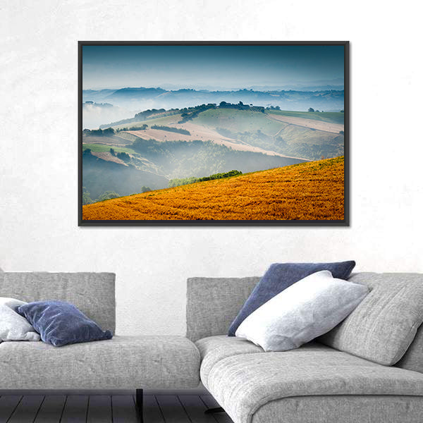 Lovely Italian Countryside In Morning Light Canvas Wall Art