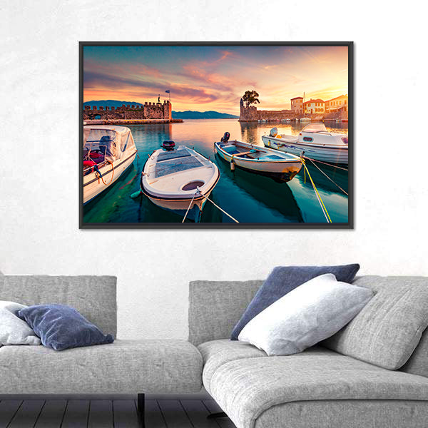 Gulf Of Corinth In Greece Canvas Wall Art