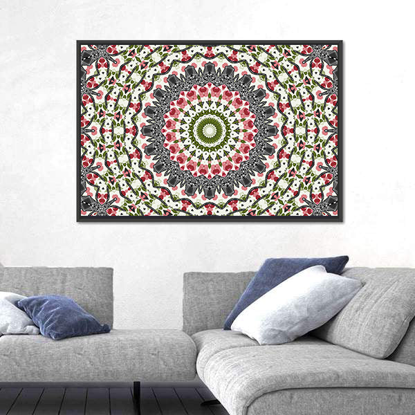 Geometric Mandala Pattern Canvas Wall Art