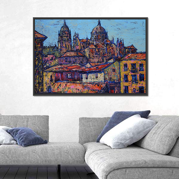 Salamanca Old City Street Canvas Wall Art