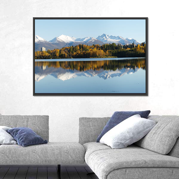 Anchorage Coastline in Alaska Canvas Wall Art