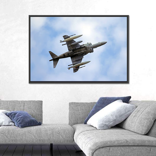 Military Airplane Harrier II Plus Canvas Wall Art