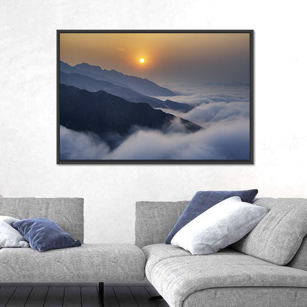 Ta Xua Mountain Range at Sunset Canvas Wall Art