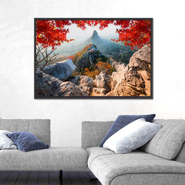 Scenic Khao No Nakhon Sawan Mountain In Thailand Canvas Wall Art