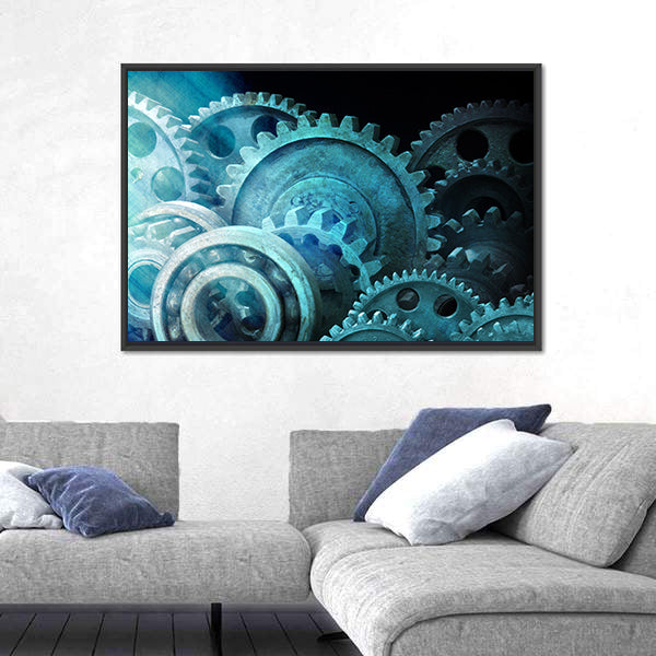 Industrial Cogs Gears Canvas Wall Art