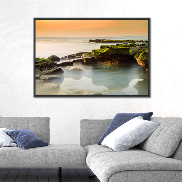 Rocky Del Mar Coastline Canvas Wall Art